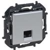 LEGRAND Presa RJ45 CAT6 UTP componibile da incasso Gamma Niloé Step, Colore Alluminio, 398257B