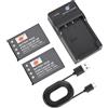 DSTE 2-pacco NP-20 Batteria + Caricabatteria Compatibile per Casio Exilim EX-Z5 EX-Z6 EX-Z60 EX-Z65 EX-Z70