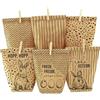 Papierdrachen 12 sacchetti regalo stampati in nero per Pasqua - con conigli, uova di Pasqua e Pasqua - idea regalo ideale o decorazione pasquale - nido di Pasqua per fai da te e regalo - Pasqua