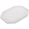 QUARKZMAN Vassoio Per Bagno 20 X 15 Cm Ottagonale In Silicone Per Sapone Portaoggetti Antiscivolo Antiurto Bianco Per Candele Chiavi Trucco