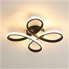 SENQIU Plafoniera LED Soffitto, Lampada da Soffitto Nero a Forma di Fiore Creativa, 3000K Moderno Illuminazione a soffitto per Camere da Letto, Soggiorno, Corridoio, Cucina