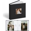 Vienrose Album Fotografico 6x4, Copertina in Ecopelle con Finestra e Spazio per Scrivere 48 Tasche a Inserto, Regalo per Matrimonio, Anniversario, Battesimo, Libro Ricordi Foto di Famiglia, Nero