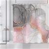 ASDCXZ Tenda da doccia in marmo, 180 x 200 cm, moderna, astratta, grigio, bianco, rosa, oro, effetto marmo, texture colorata, per bagno, lavabile, in poliestere, impermeabile, per vasca da bagno con