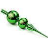 ZZOUFI Puntale Albero Natale Verde, Punta Albero di Natale Vetro, Cima Alberi di Natalizia Grande 31cm, Topper Alberi Natalizia Lucido (Verde)