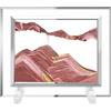 AzureLeap Sabbia in movimento con movimento liquido, paesaggio 3D con sabbia marina profonda, decorazione artistica rotonda in vetro con sabbia mobile, decorazione rilassante per scrivania, casa,