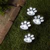 Garden Mile 4 luci solari a forma di zampa per esterni, animali domestici, gatti, cani, palo impermeabile, decorazione patio, cortile, passerella