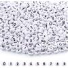 MQIGO 1050 perline acriliche da 7 mm con numeri da 0 a 9,105 pezzi per numero, perline numeriche per braccialetto, collana, anniversario, creazione di gioielli