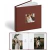 Vienrose Album Fotografico 6x4, Copertina in Ecopelle con Finestra e Spazio per Scrivere 48 Tasche a Inserto, Regalo per Matrimonio, Anniversario, Battesimo, Libro Ricordi Foto di Famiglia, Marrone