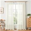 MRTREES Tende per Interni Voile Crema Tende Soggiorno 2 Pezzi per Binario con Fascia Arricciatenda 140cm Larghezza x 260cm Altezza, Tenda per Camera da Letto Trasparente Moderna ed Elegante
