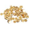 WedDecor 100 Bottoni Automatici A Molla 12mm 4 Parti - Metallo Bronzo Per Cucito, Pelle, Jeans E Riparazioni