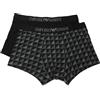 Emporio Armani Boxer da Uomo con Motivo Classico Mix, Confezione da 2, Nero, XL, Nero, XL