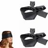 Rakiuty Maschera per Occhi in Raso, Maschera per il Sonno, Benda Sexy, Benda per Dormire, Occhi Bendati, per Dormire Bendati, Coppie d'Amore, 2 Pezzi, Nero
