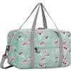 WANDF - Borsa da viaggio pieghevole per aeroplano, 40 x 20 x 25 cm, colore: blu fenicottero 20 l con tracolla, B-blue fenicottero con tracolla…