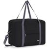 WANDF Bagaglio a Mano 40x30x20 Ryanair Wizzair Borsone da Viaggio per Aereo, Borsa Parto Ospedale Mamma, Borsa per Palestra, Weekend per Uomo e Donna di WANDF (Nero 24L Con Tracolla)