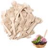 YPLANGENT 300 Pezzi Forchette di Legno Bambù Mini Forchette 4 Pollici Usa e Getta Piccole Forchette per Antipasti Sfusi Posate di Bambù Mini Utensili Forchetta da Torta per Carnevale Compleanno