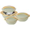 Pinnacle - Set di 3 casseruole isolate con coperchio, 3/2/1 litro, scaldavivande termiche per zuppa/insalata, con coperchio, in acciaio inox, set regalo per la mamma