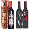 Kato Tirrinia Kit apribottiglie vino Regalo, Set accessori vino - Cavatappi, Tappo, Aeratore, Taglia stagnola, Anello a goccia, Regalo di San Valentino per amanti del vino e bevitori, Rosso Nero