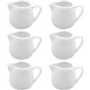 Winlauyet 6 eleganti brocca in schiuma di latte in ceramica con manico, capacità 130 ml, beccuccio antigoccia, perfetto per la creazione di caffè in ceramica