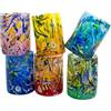 MurArt Bicchieri di Murano DECORO MG Set 6 Bicchieri da 400 ml Alt 12CM In Vetro soffiato, Lavorato a Mano artigianalmente Made in Italy B1