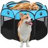Exquilnova Beccucciolo portatile, per cani, pieghevole, per casa, cuccioli, telo impermeabile Oxford per cani, gatti, conigli, 74 x 74 x 43 cm (blu)