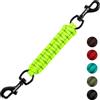 PetBonus Clip per collare per cani, nastro di sicurezza fatto a mano, collare spinato a doppia estremità (Verde neon)