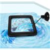 Dbeans Flourithing Pesce Di Nero Quadrato,Mangiatoia Automatica Acquario,Circolo Di Alimentazione Sospeso Dell'Acquario,Alimentazione Fissa,Distributore Automatico Cibo Pesci