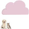 Shunwige FANJIANG Tappetini Sottociotola per Cani/Gatti, Tappetino per Ciotola di Cibo Antiscivolo per Animali,Perfetto per Proteggere Il Pavimento da Liquidi (Rosa)