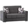 Dmora Divano Letto 2 Posti Manuel 85x160 cm Nero Contenitore Reclinabile, di Apertura Click-clack