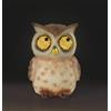 Maximex Figura da Giardino Solare Gufo Blinky Eyes con Occhi LED, Statua da Giardino Resistente alle intemperie, per Giardino e terrazza, con sensore crepuscolare, 9,8 x 13 x 9,3 cm, poliresina