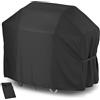 Velway Copertura Barbecue da Esterno 132x68x109cm - Impermeabile Telo Copri Barbecue Antivento Protettivo Per BBQ Grill - Anti Polvere Neve Pioggia Feci di Uccelli Sole - Nero