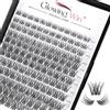Glowing Win Naturali Ciglia Finte Ciuffetti with Banda Trasparente 144PCS Singole Extension Ciglia Professionale Mix 8-16mm Cluster Lashes fai da te Riutilizzabili Individual Eyelashes Cat Eye