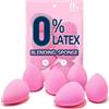 BEAKEY Set di Spugnette Per il Trucco da 6 Pezzi, Spugnette Trucco Make up di Bellezza per Sfumare il Fondotinta, Spugne Per il Trucco Rosa