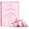 FCaeon Asciugamano Comprimibile Monouso Viaggio 300Pz, Salviette Usa e Getta Ultra-Morbide per Dita, Asciugamano Viso 100% Bio, Mini Panni di Pulizia Compressi, Assorbenti per Andare in Vacanza(Rosa)