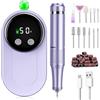 Urbuti Lima elettrica per unghie da 50000 giri/min, professionale, portatile, per unghie acriliche e gel, set elettrico ricaricabile per manicure e pedicure con display LCD a 12 bit per casa (nuovo)