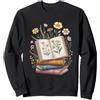 Girly Book Themed Design for Women Fiori rosa a tema floreale per amanti dei libri Felpa