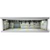NUEIOVRW 1:43 Diorama Parcheggio, Illuminazione LED Diecast Auto Garage Scena Vetrina, Città Auto Showroom Modello Scena Display Case, Regali Collezionabili (MJ-07)