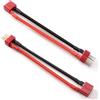 Lyeteung 2 Pezzi T-Plug Connettore, Deans T Plug Connettori Maschio a Femmina con Cavo di Silicone 100mm 14 AWG, per Batteria Lipo