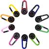 YOYEAH 20 pezzi Portachiavi con bussola - Mini portachiavi con moschettone colorati con design di bussola robusto e preciso per avventure all'aperto e come regalo per feste di compleanno per