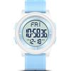 WIFORT Orologio Digitale Impermeabile con Cronometro, Allarme, Conto Alla Rovescia, Doppio Fuso Orario, Ultra-Sottile, Super Schermo Grandangolare, Orologi da Polso per Uomini e Donne, striscia