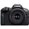 Canon EOS R100 + RF-S 18-45 mm Garanzia Centri di assistenza Ufficiali in Italia - Menu Italiano.