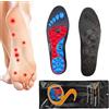 BASTOUR Solette Magnetiche, Solette Magnetiche Dimagranti, Solette Massaggio, Solette Scarpe Magnetiche, Solette per Agopressione, Unisex, Terapia Magnetica, Riflessologia Plantare,Tagliabile (Rosso, L 44-47)