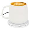 APEKX Scaldatazze da Caffè Scalda Tazza Intelligente Scaldabevande Elettrico con Spegnimento Automatico in Ceramica 12.8oz 131°F/55°C Bianco