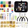 GLARKS Kit 950 pezzi per la creazione di gioielli con strumenti, pinze, fili, accessori, strumenti di misurazione per orecchini fai da te, creazione di collane, riparazione