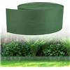 GARDENIX WoodBorder - Bordo flessibile effetto legno, in plastica, lunghezza 10 m, altezza 13 cm, colore verde