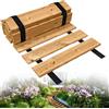 Floranica Percorso da giardino arrotolabile 30cm x 1 lm Naturale tagliabile legno di larice srotolabile