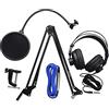 PreSonus Pacchetto Accessori per la Trasmissione con Braccio per Microfono, Filtro Anti-Pop, Cuffie e Cavo XLR per Podcasting, Streaming e Registrazione