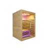 BB SERVICE Sauna Cannella a infrarossi 2 posti in abete canadese, dimensioni 140 x 125 x 190 cm
