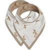 Jollein 029-867-66095 - Set di 2 bavaglini bandana orsacchiotto bianco