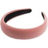 SXQLYH Cerchietto imbottito da donna, in velluto, morbido velluto lucido, fascia per capelli, fascia imbottita, comoda fascia per donne e ragazze (rosa)