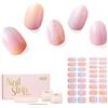 NAILOG Strisce per Unghie in Gel Semi Polimerizzato, 34 Pcs Adesivi e Decalcomanie per Unghie di Qualità da Salone, Nail Wraps Decorazione DIY per Donne Ragazze, Daydream